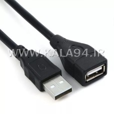 کابل 1.5 متر USB افزایشی / مارک DELTA / ضخیم و مقاوم / یک سر نویزگیردار / تمام مس / تک پک شرکتی